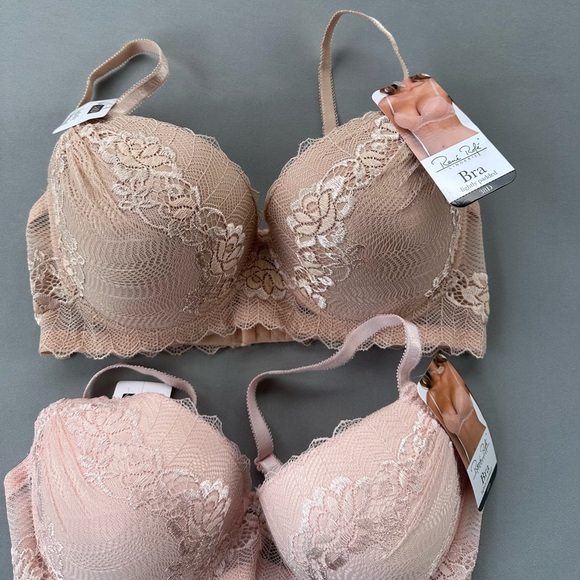 Elegant Lace Bra Set in Blush by Rene Rofe - Picture 2 of 7